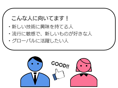 繊維衣服卸売・小売業こんな人に向いてます