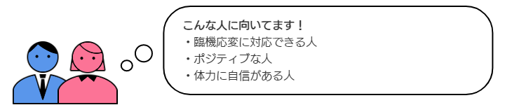 飲食店こんな人に向いてます