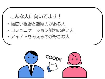 飲食料品卸売・小売業こんな人に向いてます