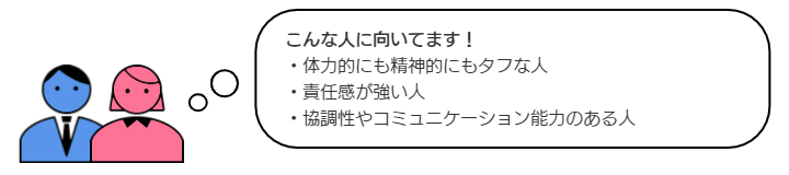 医療業こんな人に向いてます