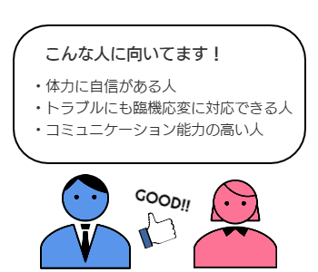 警備業こんな人に向いてます